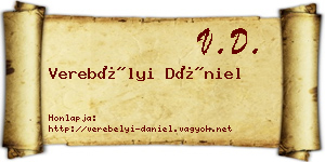 Verebélyi Dániel névjegykártya